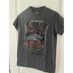 Game of Thrones HBO Gray Graphic T-Shirt Size Small